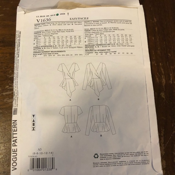 Pattern with cut pieces - Picture 4 of 6